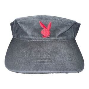 Y2K ▶️ Playboy ◀️ Black and Red Visor
